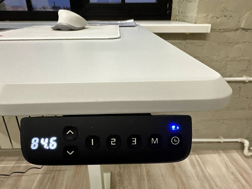 Компьютерный стол Маркос с механизмом подъема 120х75х75 черный / кантри орех фото покупателя 57